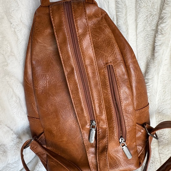 Wrangler Tan Backpack with Leopard Print Wallet main image 4
